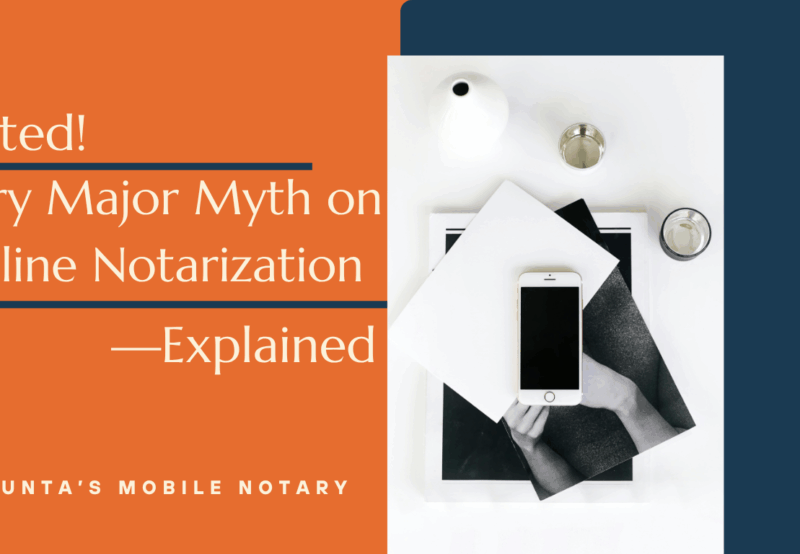 Debunking the top myth on online notarization—learn the truth about legality, security, costs, and document validity in remote notary services.